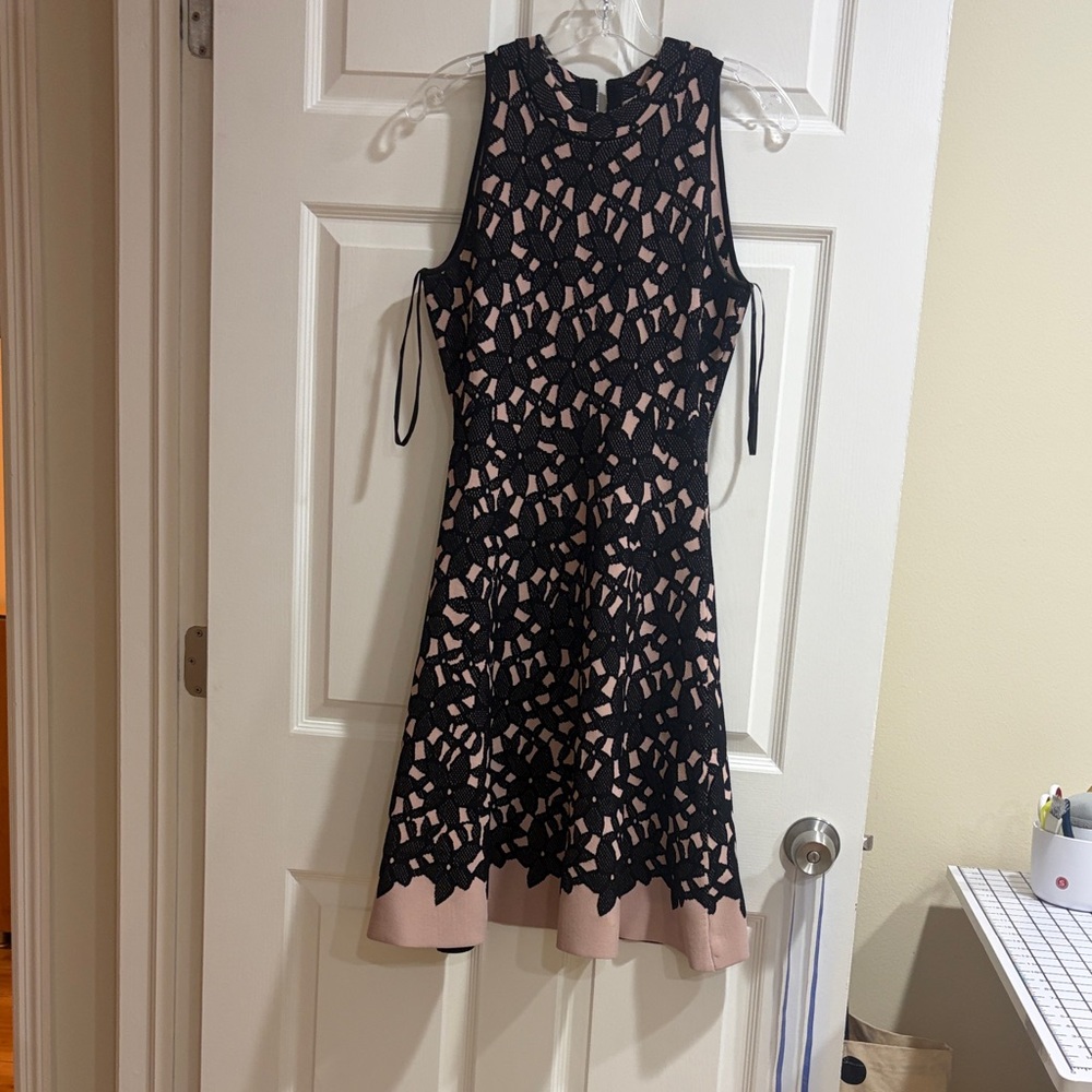 MILLY dress size Small MESH JACQUARD FLOW KNIT SWEATER DRESS